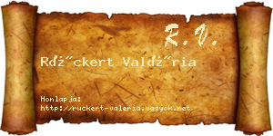 Rückert Valéria névjegykártya